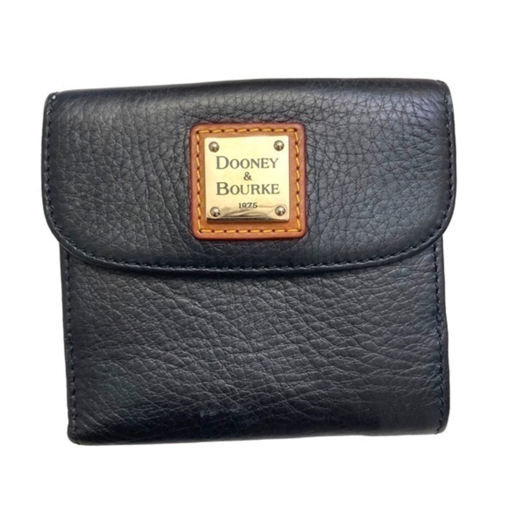 Dooney & Bourke vintage black leather compact clutch wallet